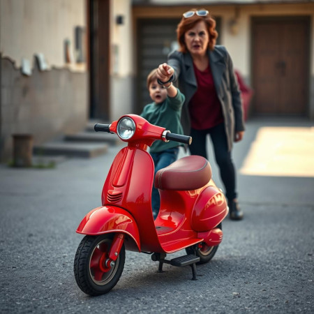 Мамаша на площадке потребовала отдать им наш самокат, Мамаша на площадке потребовала отдать им наш самокат,